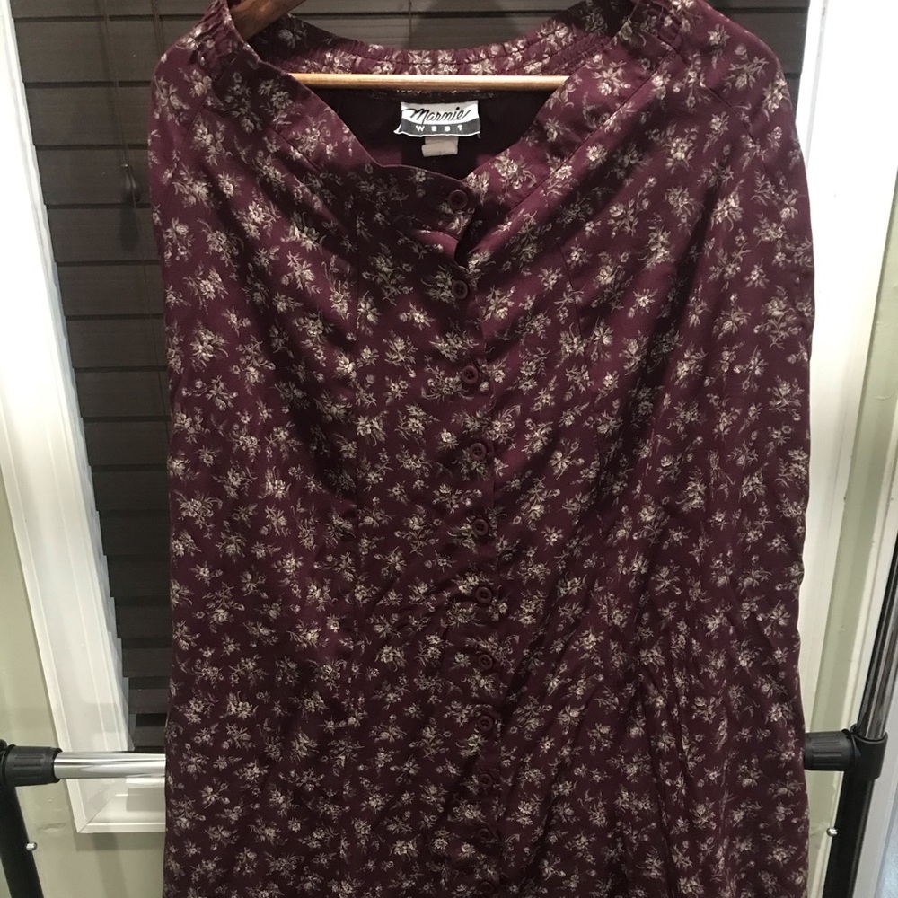 Long Vintage Floral Skirt